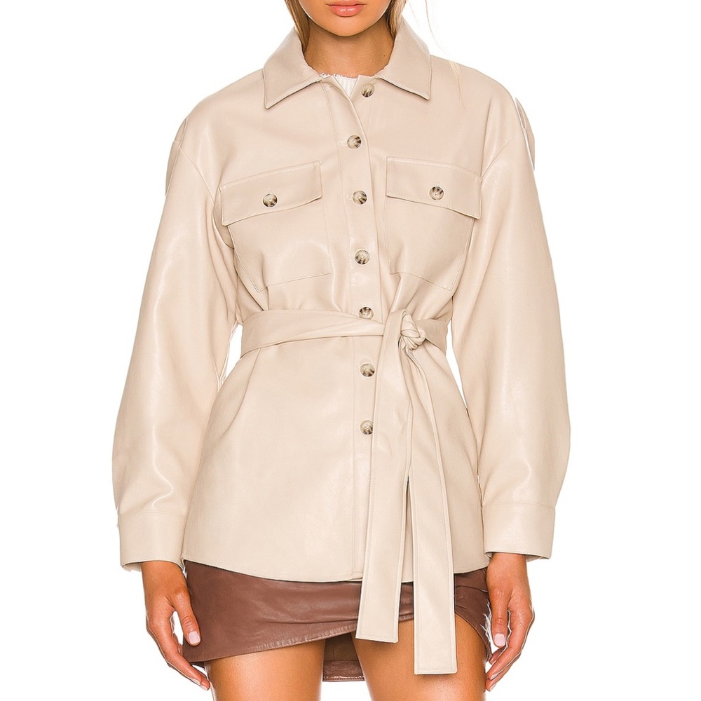 NWOT: Lovers + Friends Shayna Shacket in Bone XXS